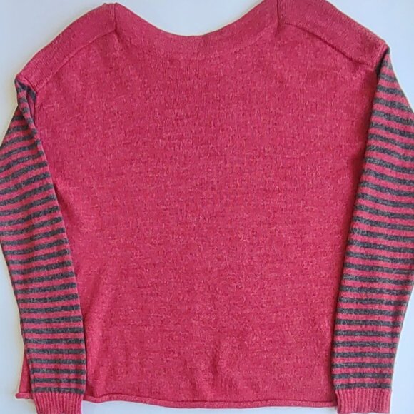 Wrap London Luxurious Soft Alpaca Sweater Striped Neck Zip Relaxed Fit Large - Picture 5 of 10